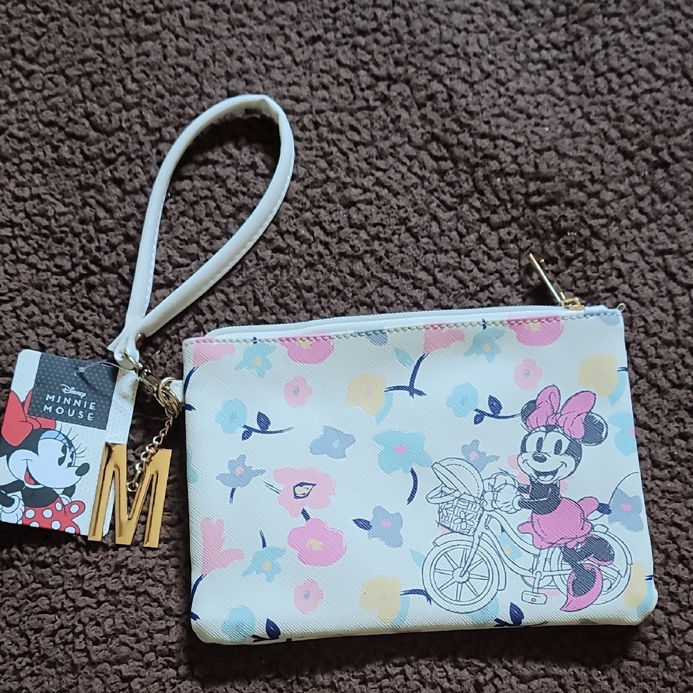 Disney Minnie Mouse Pastel Floral Wristlet